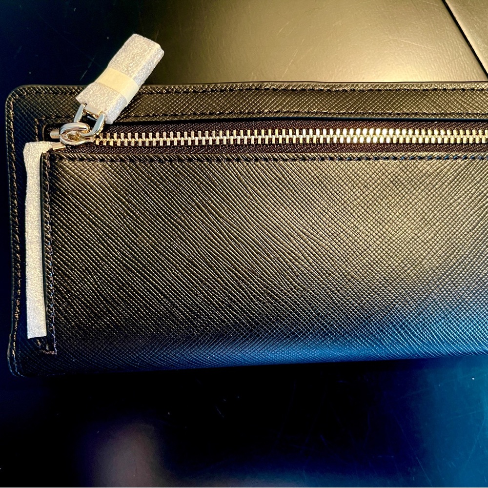 Kate Spade New w/tags RP$169 Leather Large Slim Bifold Wallet Stacie Black - Picture 7 of 7